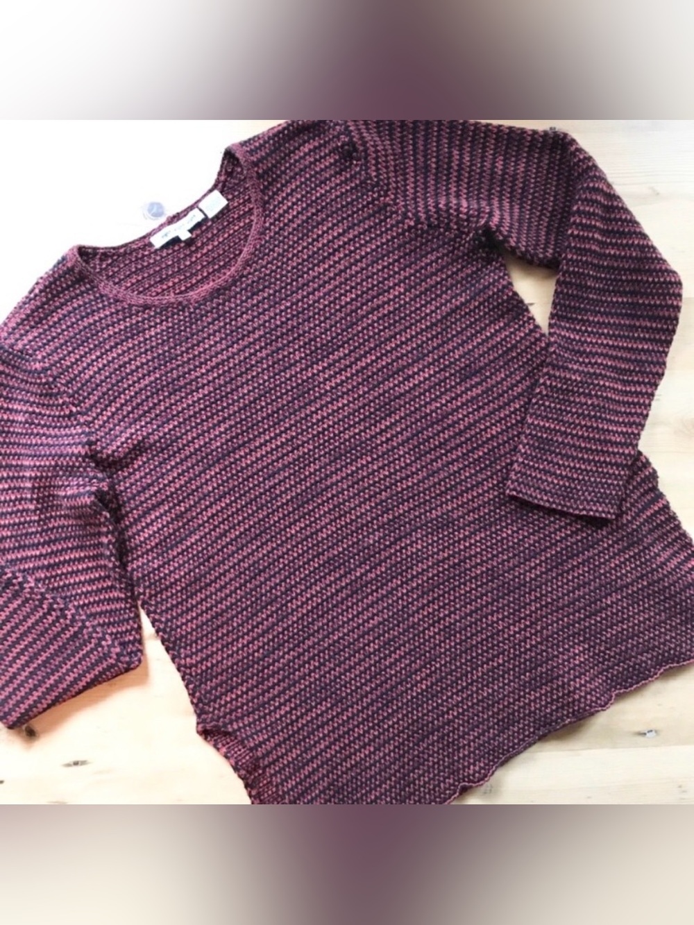 eight eight eight (S) 100% cotton tunic sweater orange and black